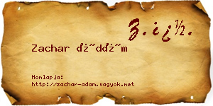Zachar Ádám névjegykártya